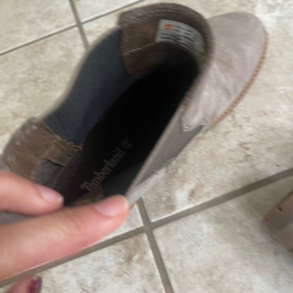 Timberland Courmayeur Valley Chelsea Boots Taupe Grey Nubuck Leather Womens 8.5 - Picture 8 of 11